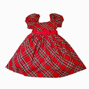 Janie and Jack Bradbury Tartan Plaid Formal Holiday Dress Size 6